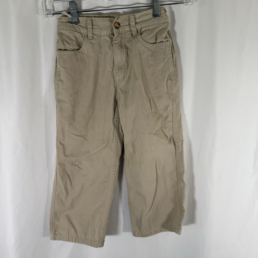 Hanna Andersson Pants Boys 5 110 Beige Chino Adjustable 100% Cotton